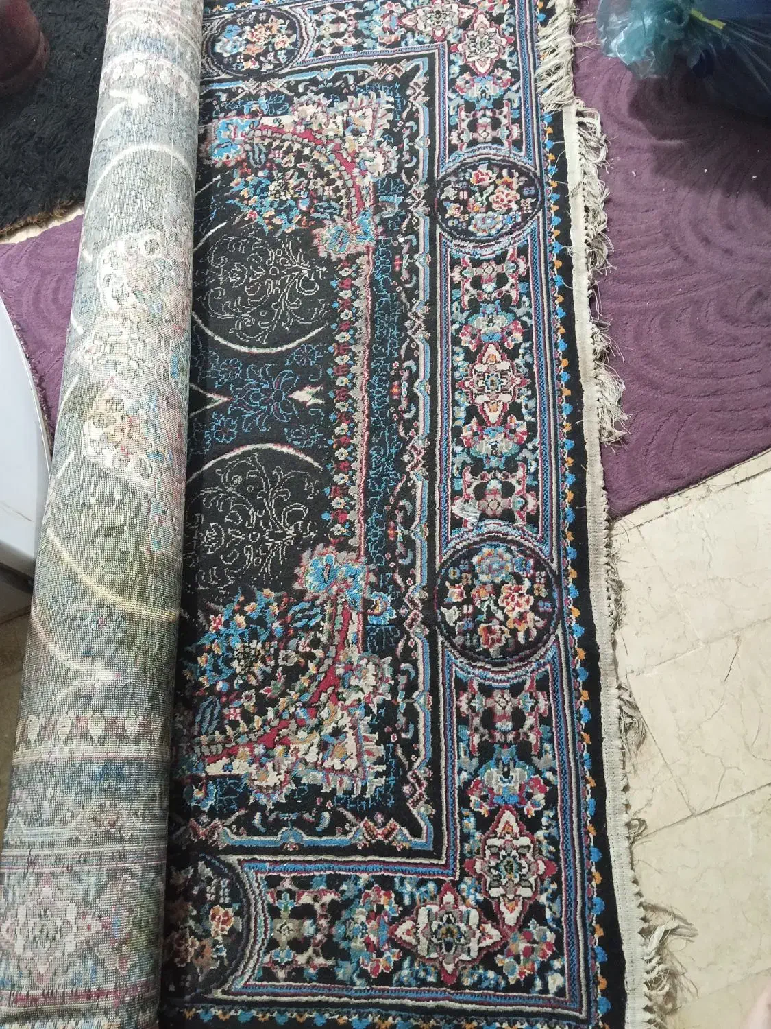 یک تخته قالی ماشینی|فرش|کیش, |دیوار