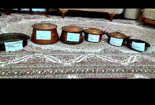 دیگ وماهیتابه مسی|ظروف پختوپز|گرگان, |دیوار