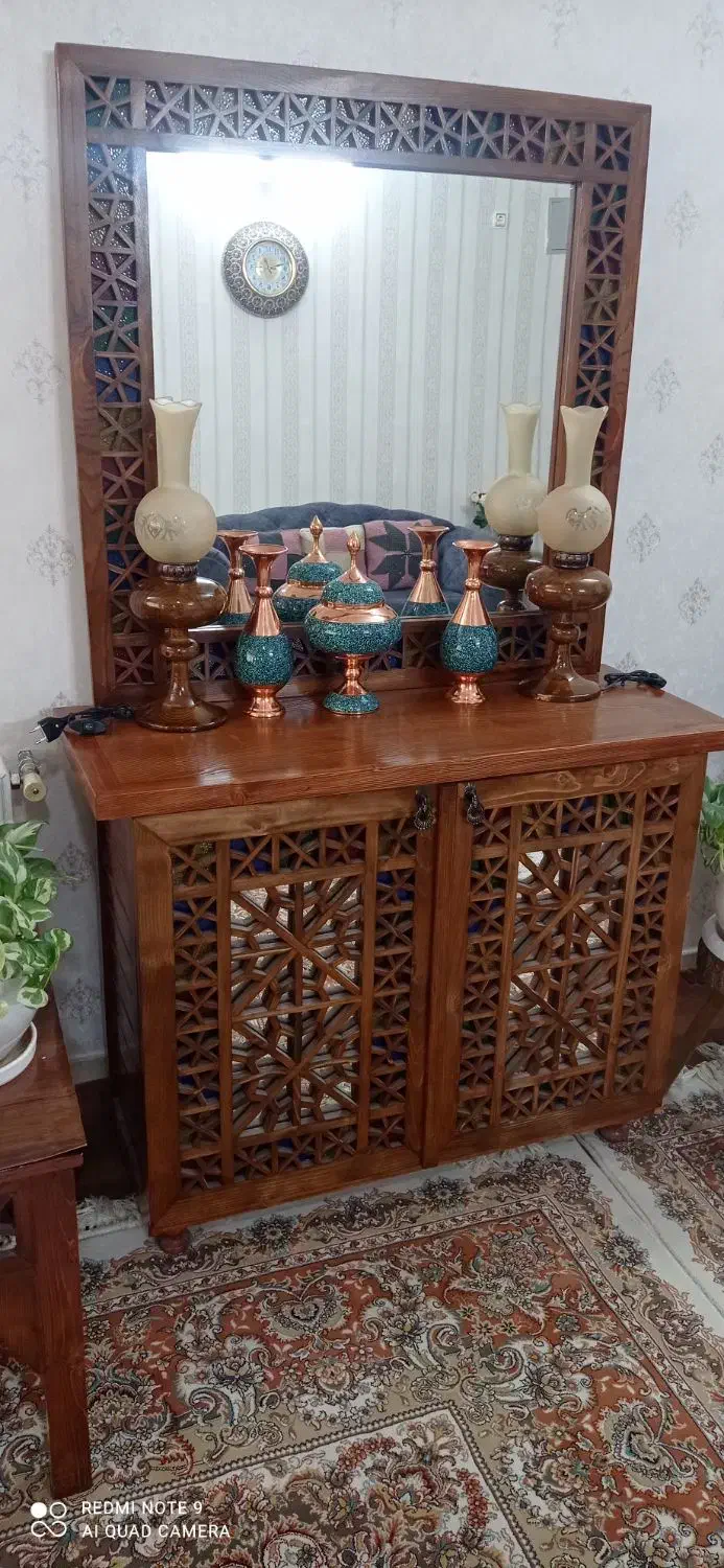 کنسول آیینه گره چینی کار دست|صنایع دستی و سایر لوازم تزئینی|قم, عمار یاسر|دیوار