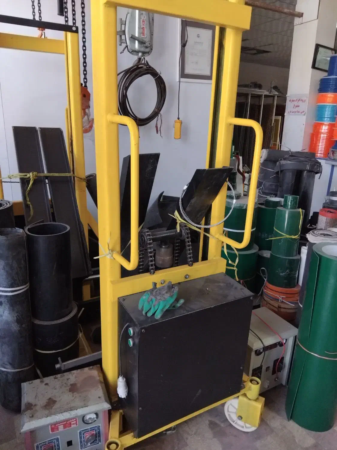 جک پالت استاکر جرثقیل نوار نقاله کارواش زنجیر چرخ|ماشینآلات صنعتی|قم, نخودی|دیوار