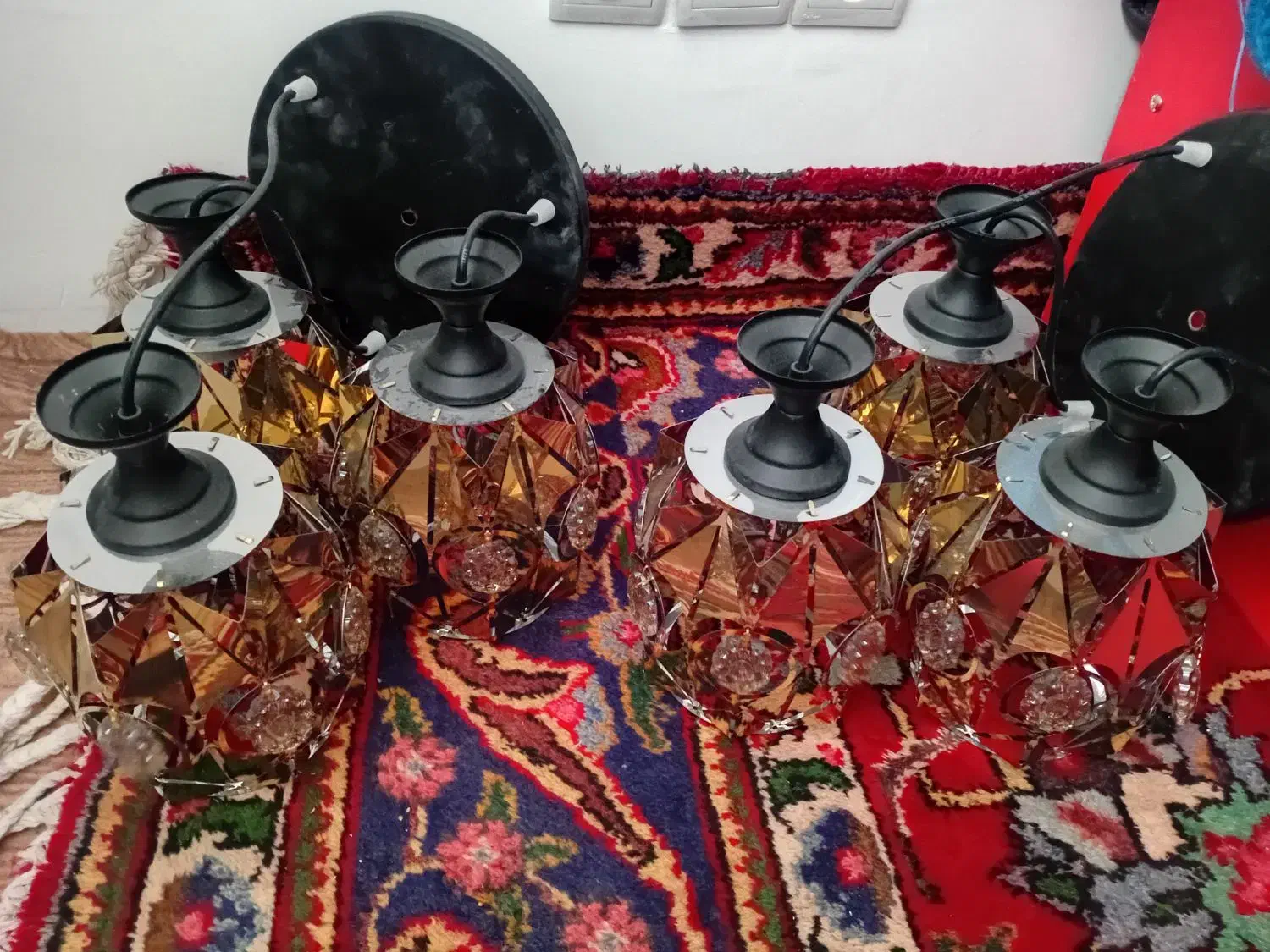 لوستر|لوستر و چراغ آویز|سهند, |دیوار