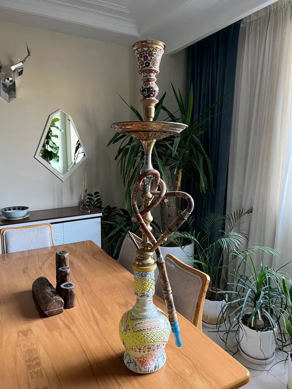 قلیان تنه برنجی سنگین|کلکسیون و سرگرمی|تهران, شهمیرزادی|دیوار