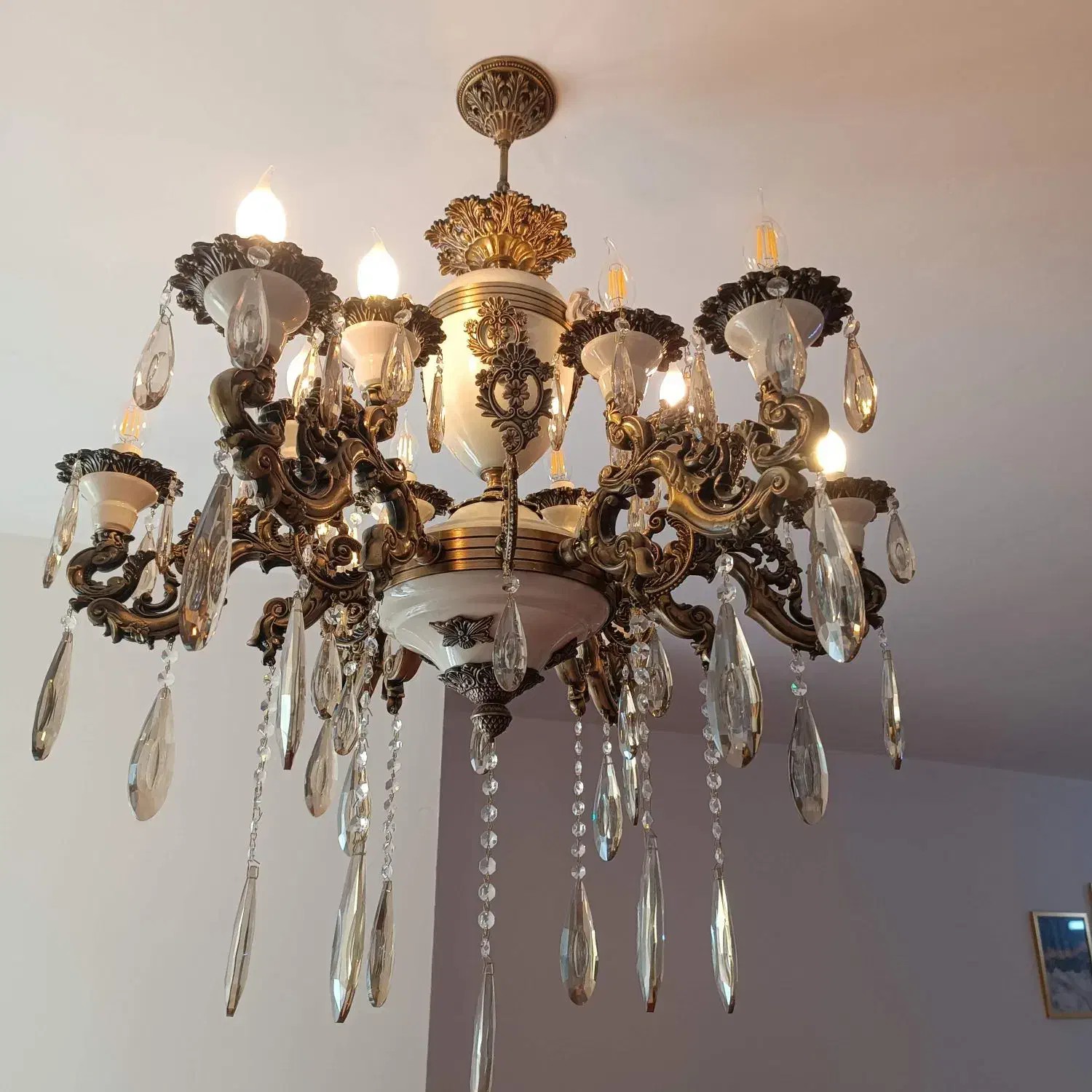 دوعدد لوستر بزرگ|لوستر و چراغ آویز|پاکدشت, پاکدشت (مامازند)|دیوار