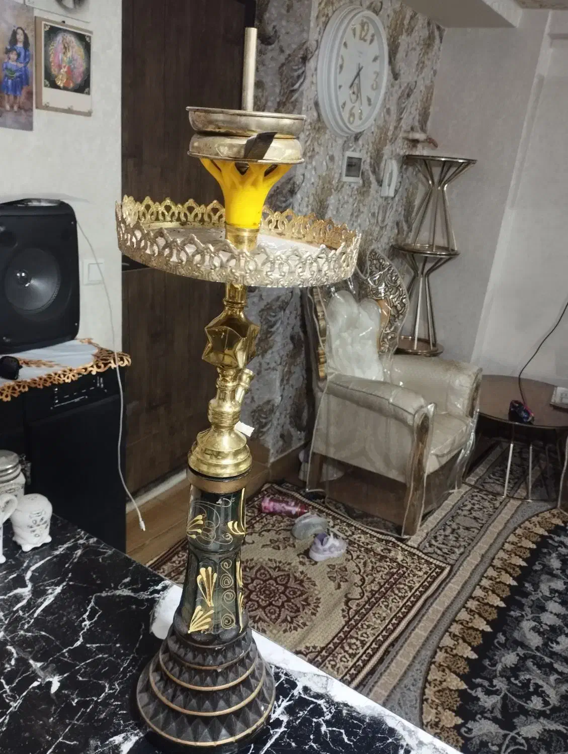 قلیون برنزی|صنایع دستی و سایر لوازم تزئینی|شیراز, کوشک میدان|دیوار