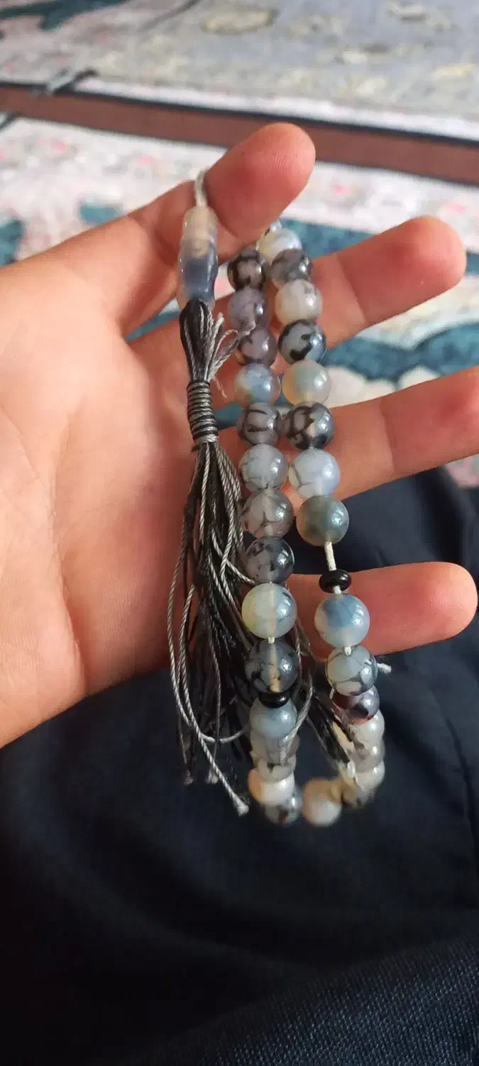 تسبیح عقیق شجری|کلکسیون اشیاء عتیقه|ملکان, |دیوار