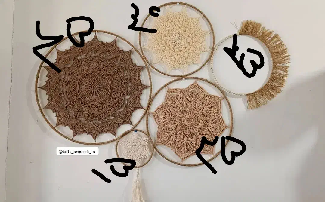 دیوارکوب بافتنی دریم کچر|صنایع دستی و سایر لوازم تزئینی|اهواز, امانیه|دیوار