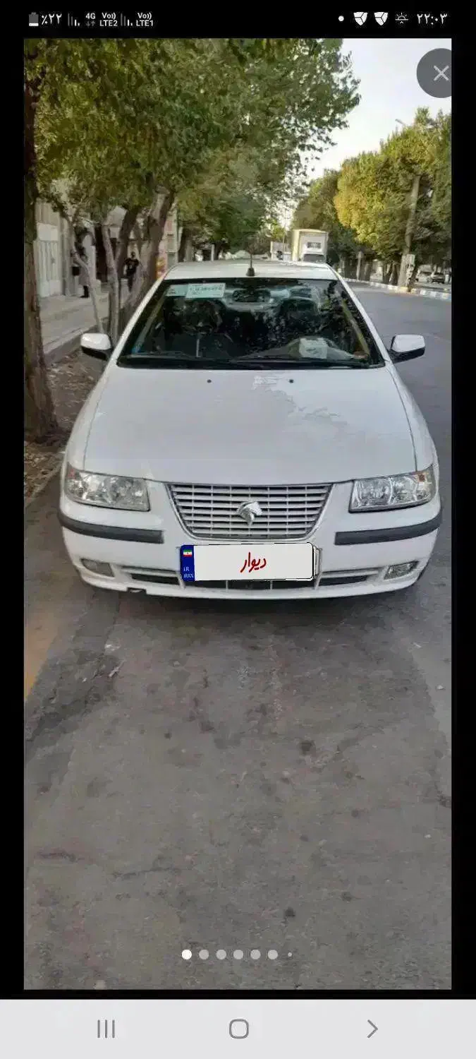 سمندمدل ۹۹ رنگ سفید تکسوز کم کاردم به صفر|خودرو سواری و وانت|یزد, |دیوار