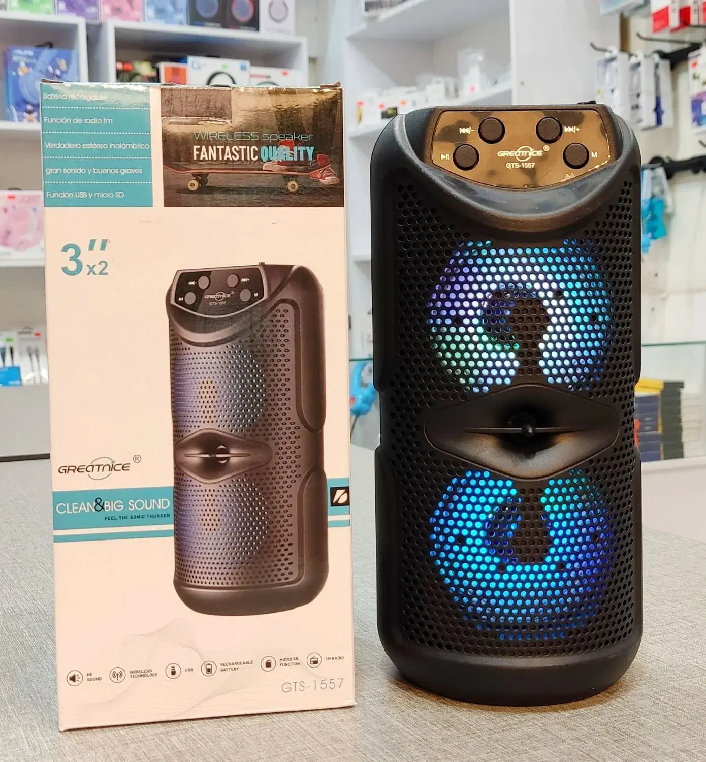 اسپیکر بلوتوثی چراغدار مدل GTS-1557|پخش‌کننده همراه|کرج, گوهردشت|دیوار