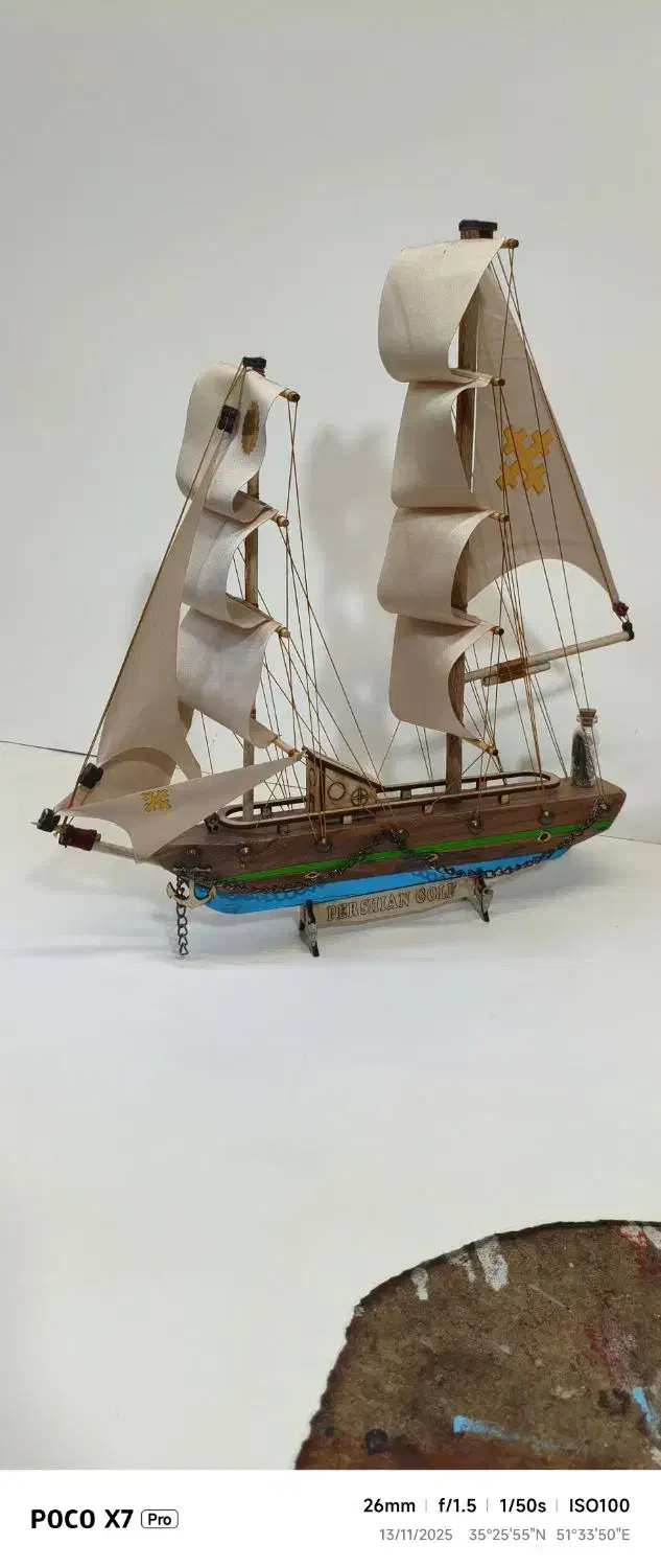 ماکت دستساز هدیه رومیزی کشتی بادبانی چوبی|مجسمه، تندیس، ماکت|تهران, بازار|دیوار