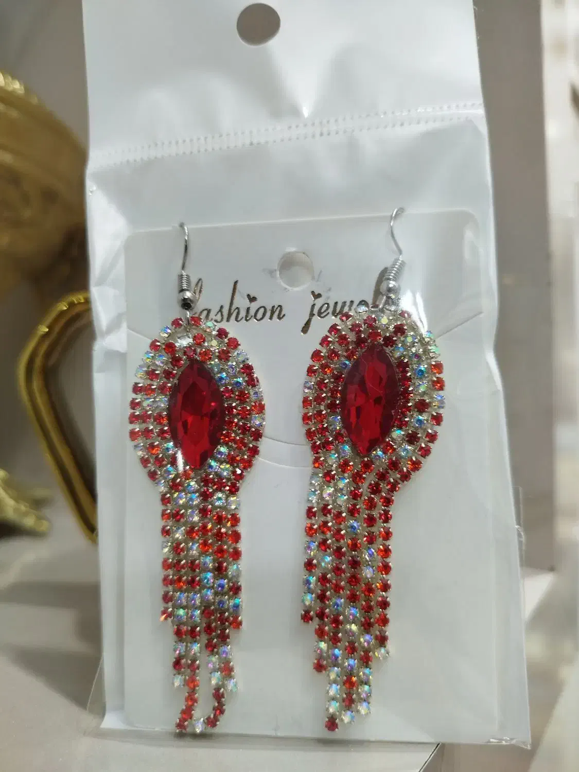 گوشواره مجلسی نگین دار|بدلیجات|تبریز, |دیوار