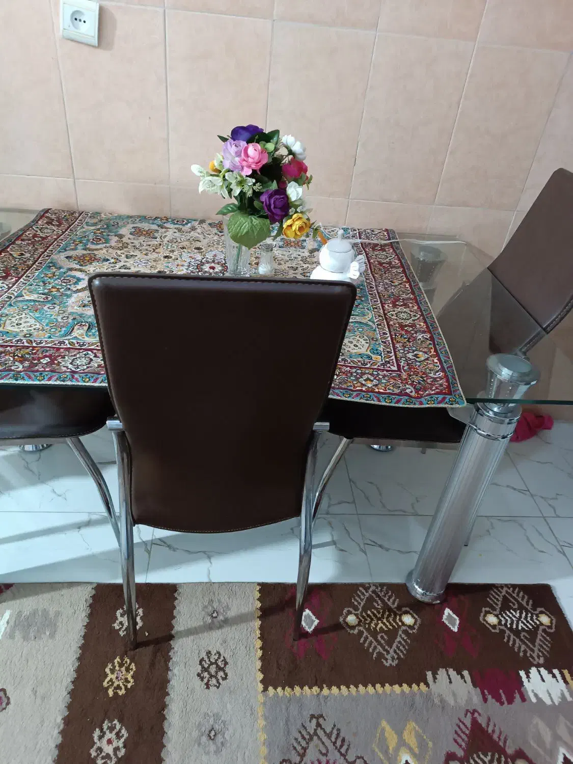 میز نهار خوری چهار نفره|میز و صندلی غذاخوری|ایلام, |دیوار