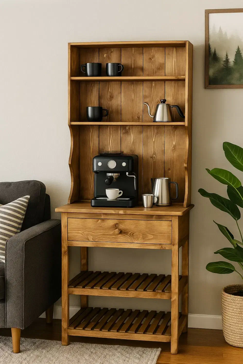 کافی بار چوبی|بوفه، ویترین، کنسول|ساری, |دیوار