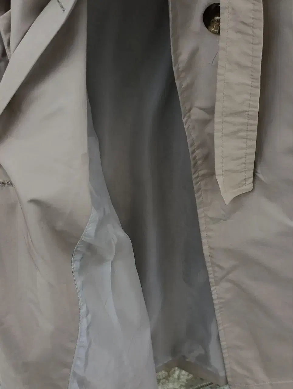 ترنچ کت بارونی کرمی آستر دار ضخیم|لباس|نسیمشهر, |دیوار