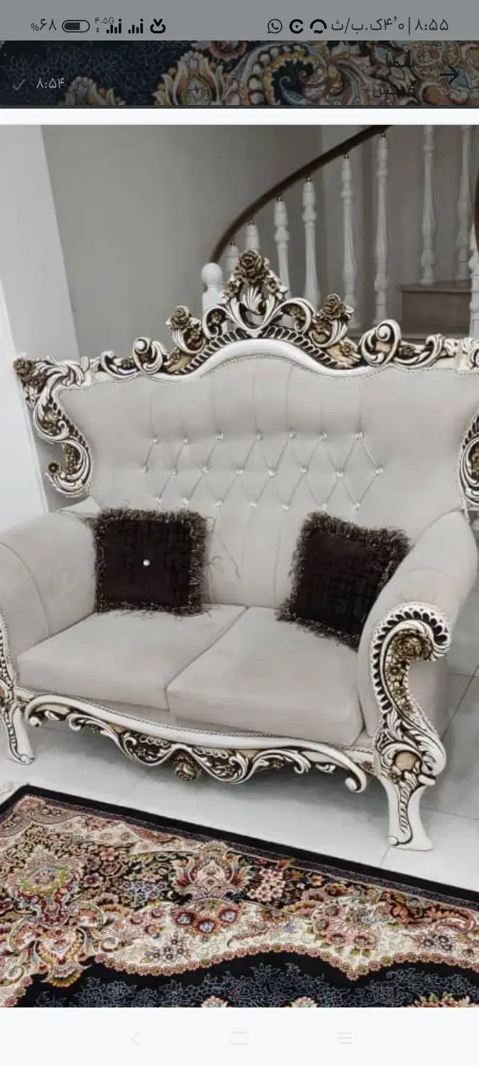 مبل راحتی سلطنتی در حد نو تمیز وراحت|مبلمان خانگی و میز عسلی|فومن, |دیوار