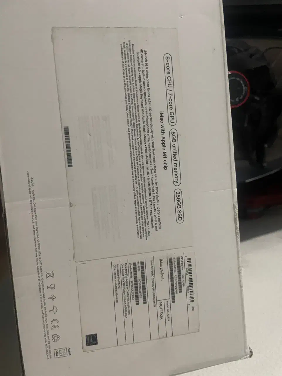 اپل iMac 2021 M1 جعبه کارتن|قطعات و لوازم جانبی رایانه|تهران, تهرانسر مرکزی|دیوار