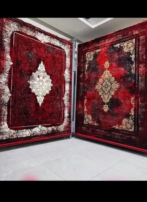 فرش لاکی کاشان درطرح رنگ های مختلف|فرش|شیراز, ریشمک|دیوار