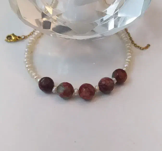 دستبند ترکیب مروارید اصل و سنگ|جواهرات|رشت, گلباغ نماز|دیوار