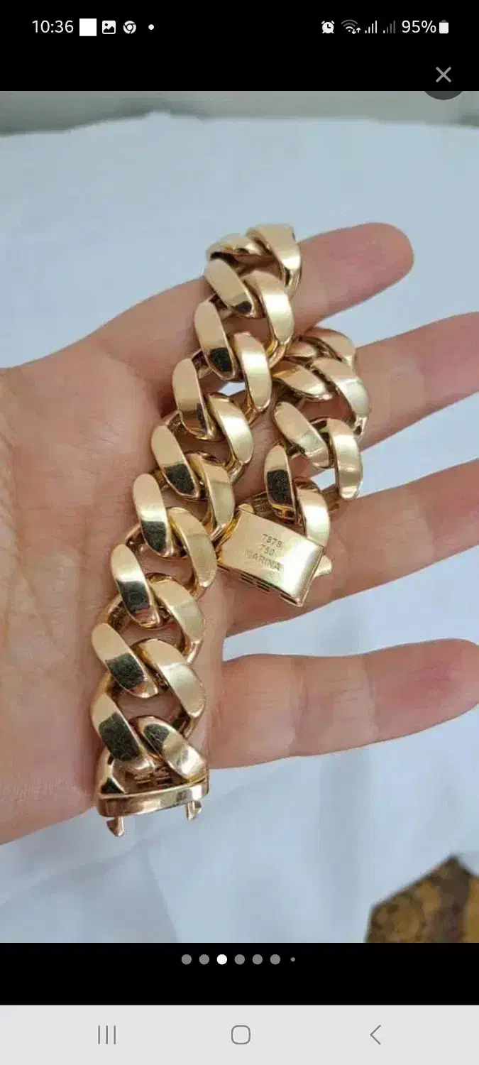 طلا (زنجیر و دستبند موناکو اصل)|جواهرات|جم, |دیوار