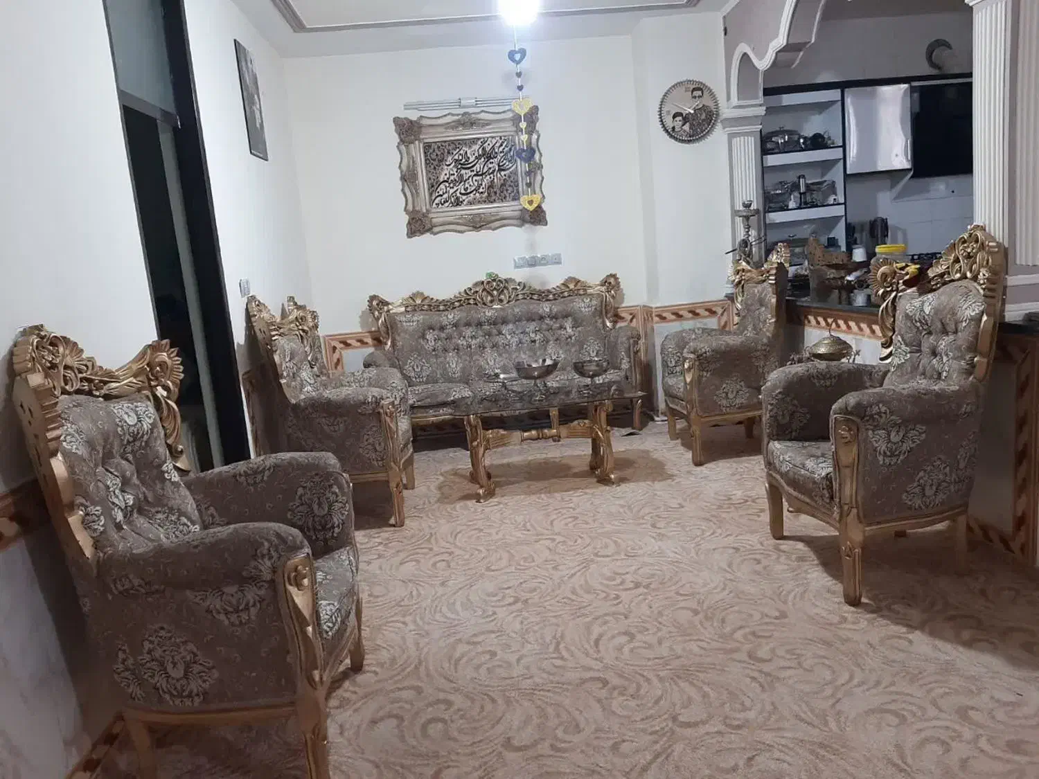 مبل سلطنتی ۹ نفره|مبلمان خانگی و میز عسلی|خرم‌آباد, |دیوار