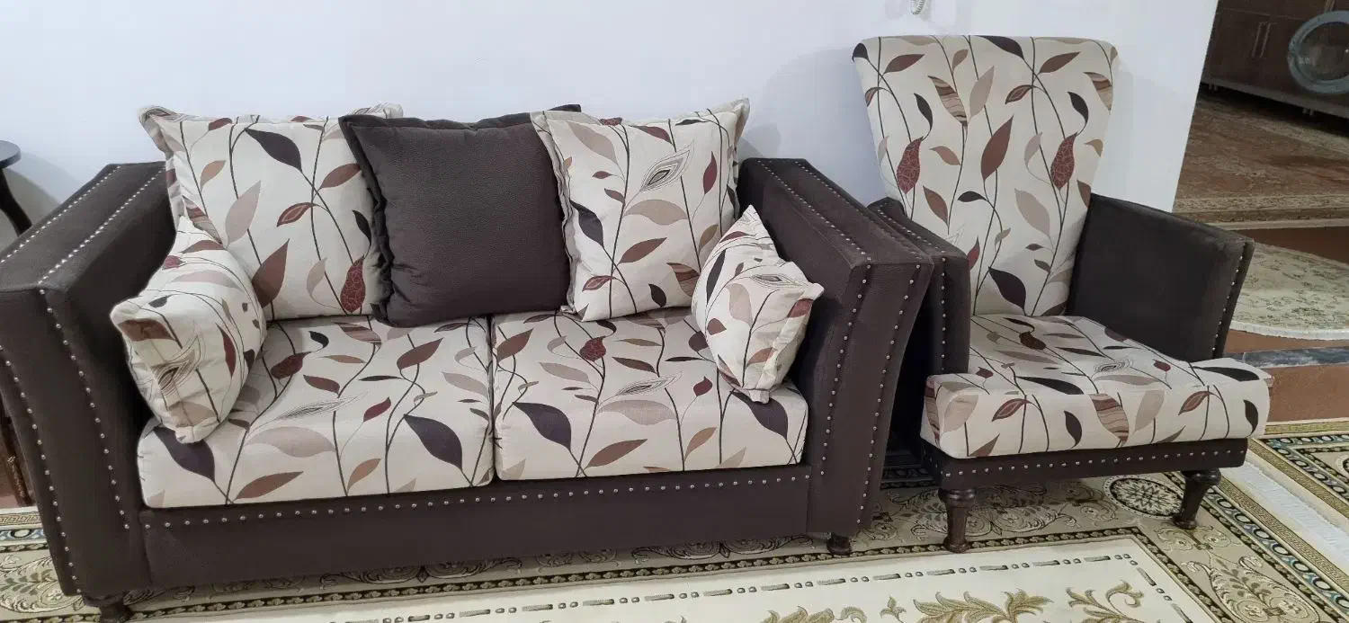 مبلمان هفت نفره در حد نو به دون یه ذره ضربه|مبلمان خانگی و میز عسلی|دوگنبدان, |دیوار