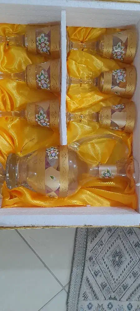 پارچ و لیوان طلایی|صنایع دستی و سایر لوازم تزئینی|تهران, خاک سفید|دیوار