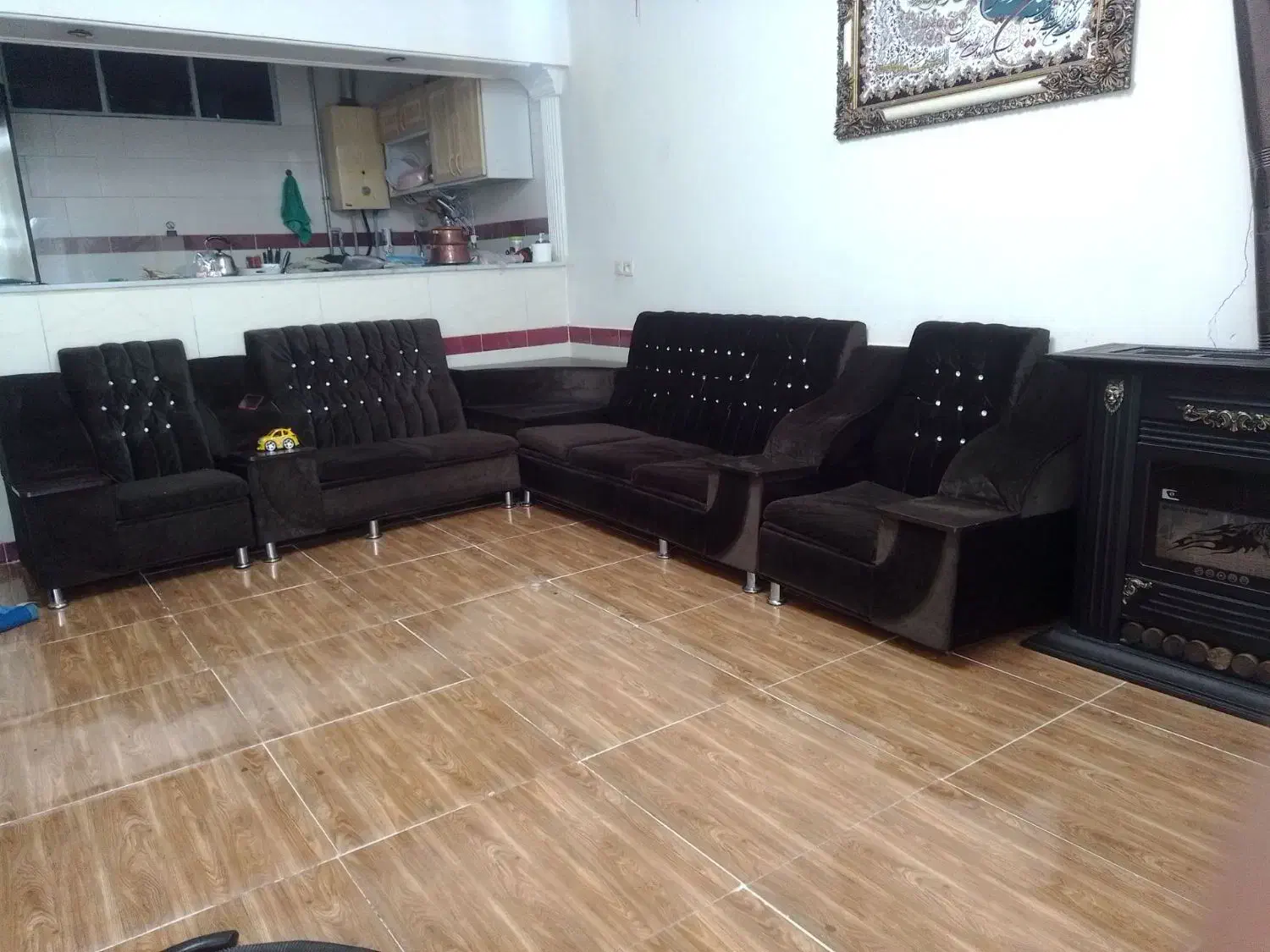 یه دست مبل هفت نفره L مانند تمیز|مبلمان خانگی و میز عسلی|سبزوار, اسلام آباد|دیوار