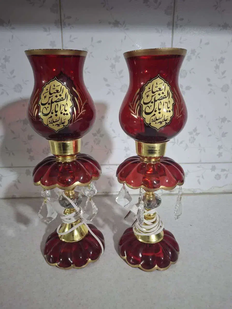 لاله های متبرک دهه محرم|لوستر و چراغ آویز|قم, بنیاد|دیوار