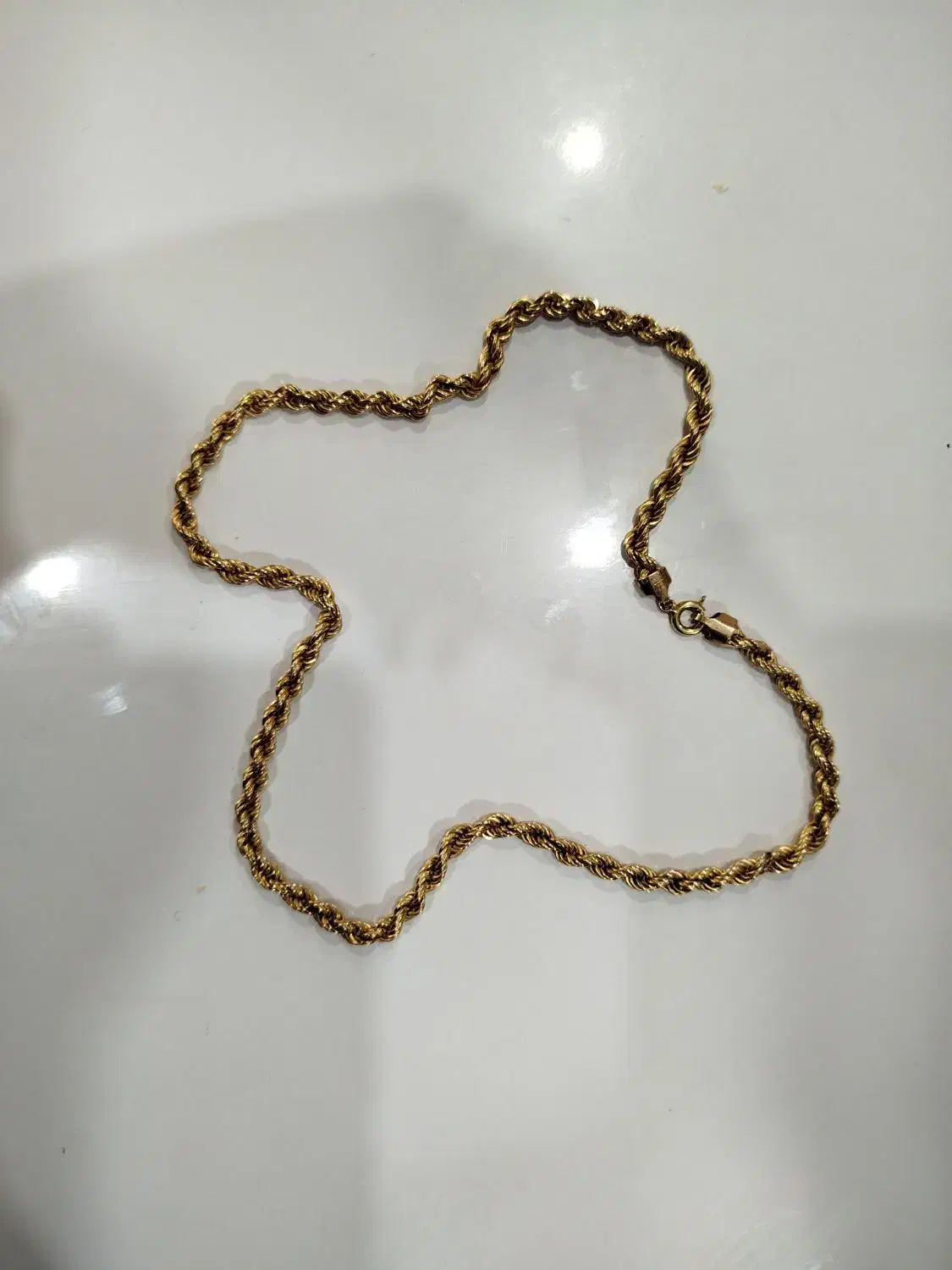 زنجیر طنابی سالم 250بالا معاوضه با دستبند|جواهرات|یاسوج, |دیوار