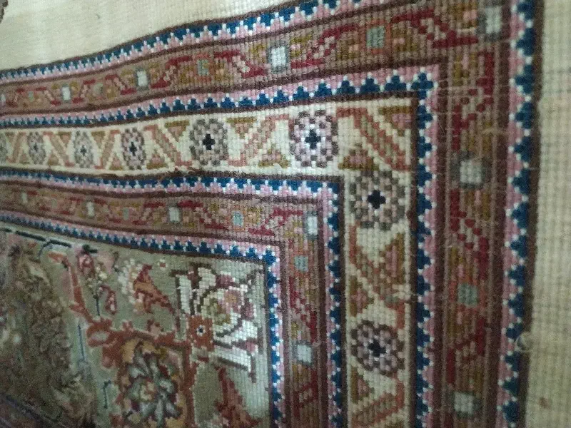 فرش3/2 دستباف 100لای مونده نصف بشه|فرش|خوی, |دیوار