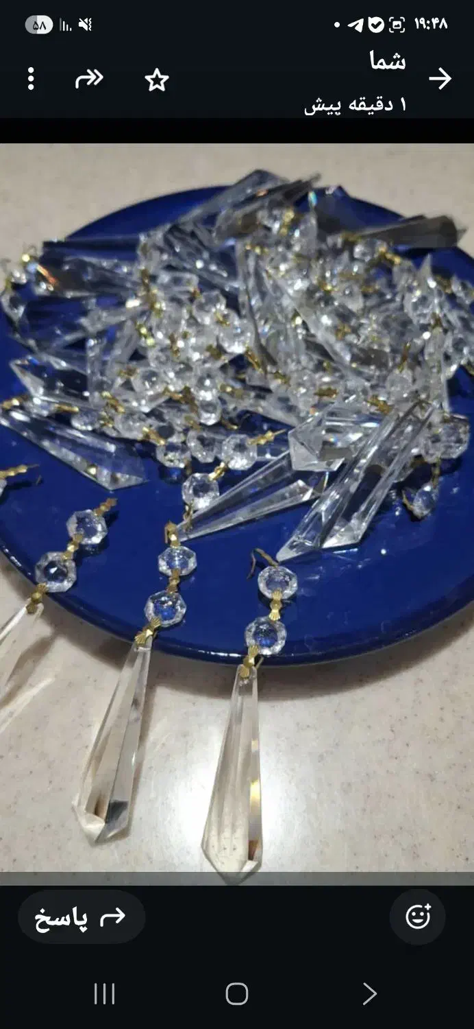 کریستالهای آویز خارجی|لوستر و چراغ آویز|همدان, |دیوار