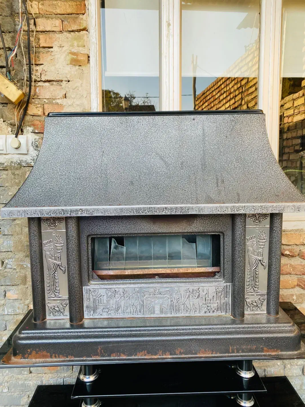 بخاری طرح شومینه|بخاری، هیتر، شومینه|شبستر, |دیوار