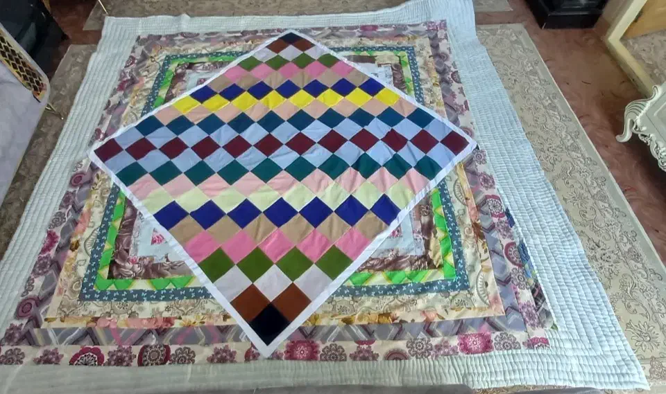 لحاف کرسی چهل تیکه|رختخواب، بالش، پتو|تربت‌حیدریه, پائین ولایت|دیوار