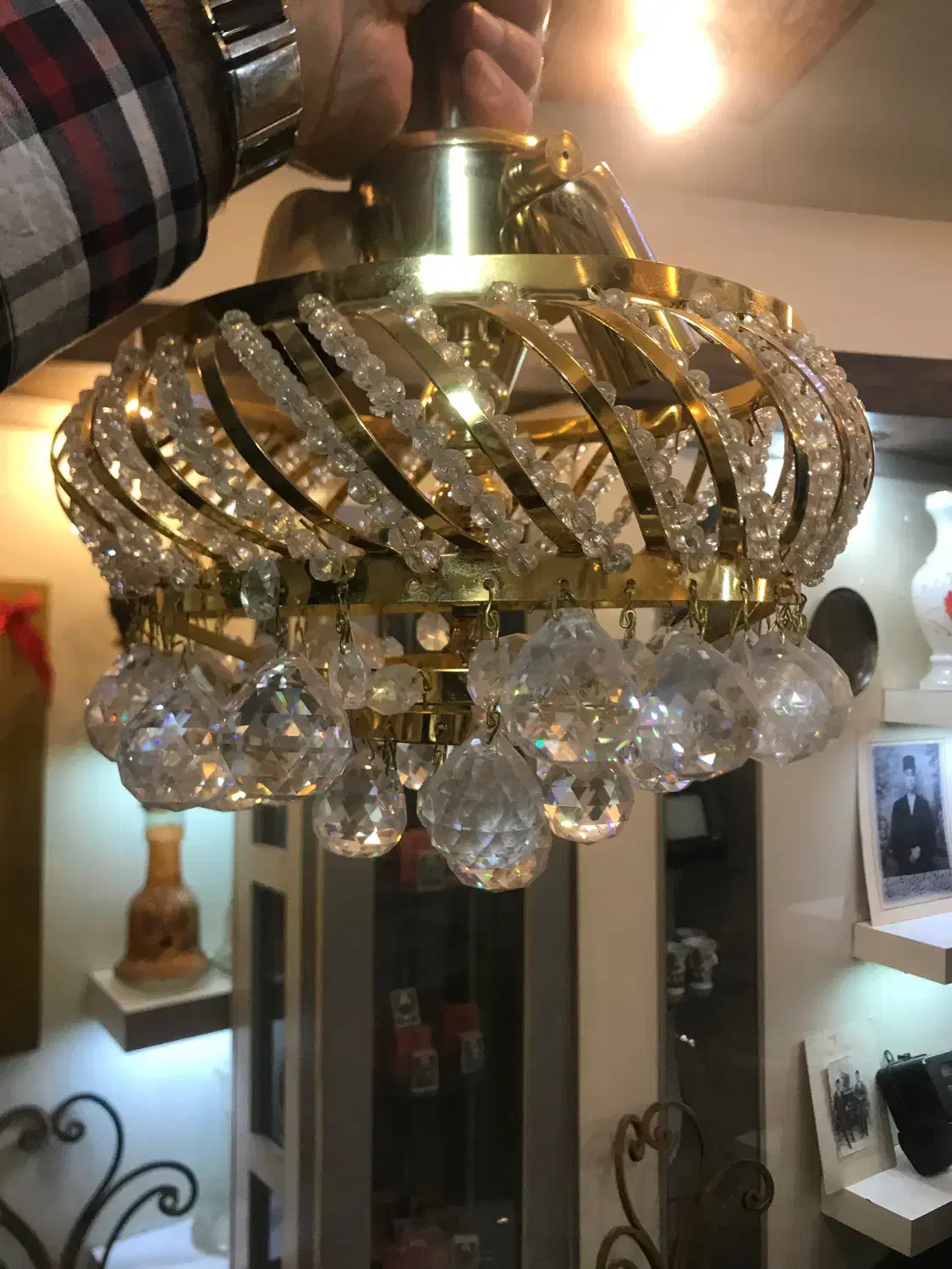 ۳ عدد لوستر کریستال نو|لوستر و چراغ آویز|یزد, |دیوار