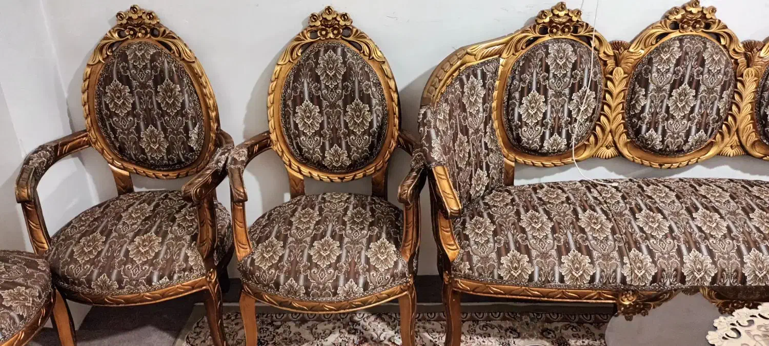 مبلمان ۹ نفره استیل ولوازم خانه۲۶/۰۰۰/۰۰۰میلیون|مبلمان خانگی و میز عسلی|قم, جمکران|دیوار