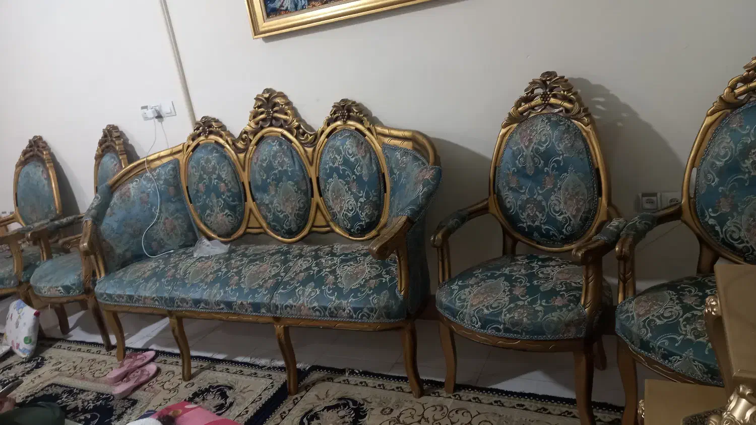 مبل ۹نفره|مبلمان خانگی و میز عسلی|نجف‌آباد, ویلاشهر|دیوار