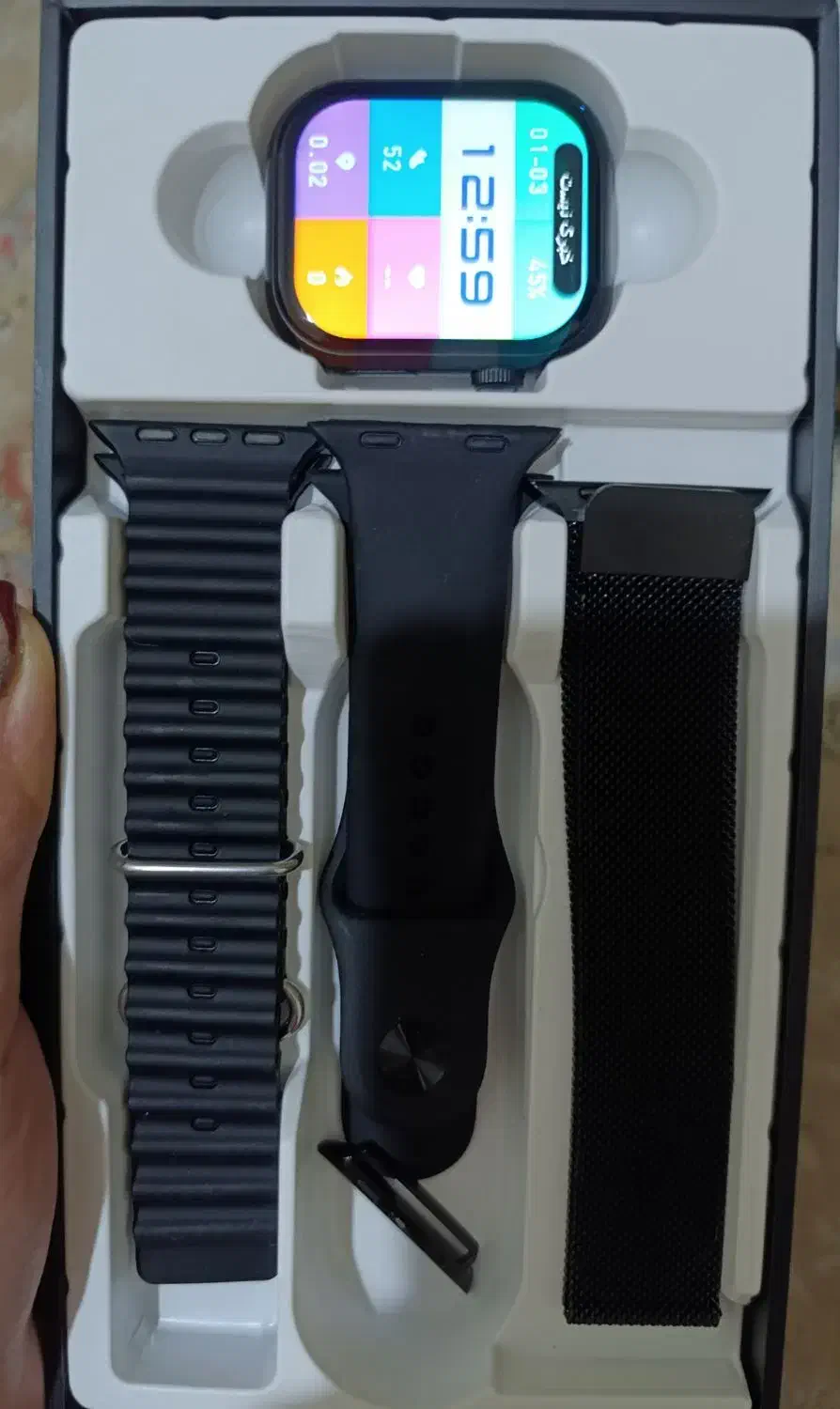 ساعت هوشمند طرح اپل واچ|ساعت|رباط‌کریم, رباط‌کریم|دیوار