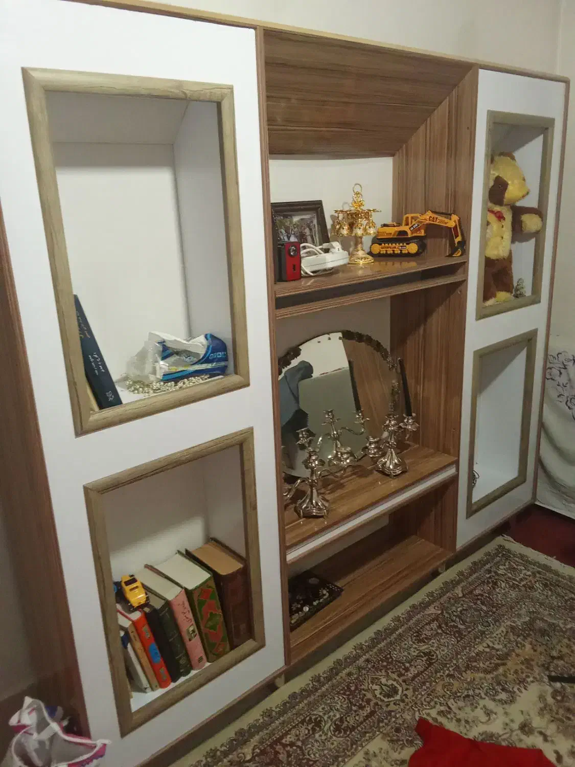 بوفه کتابخانه|کتابخانه، شلف، قفسه‌های دیواری|ایلخچی, |دیوار