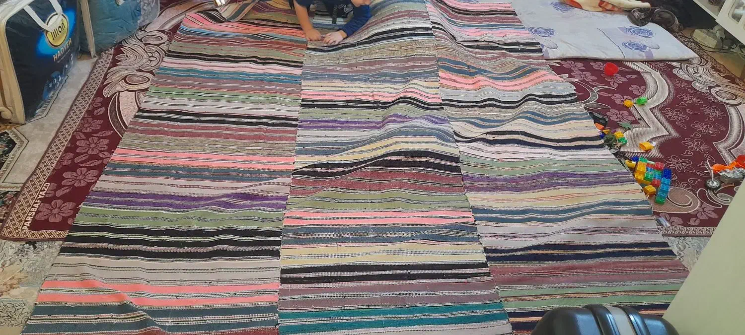 گلیم دستباف ۶ متری قدیمی|گلیم، جاجیم، گبه|مشهد, زمرد|دیوار