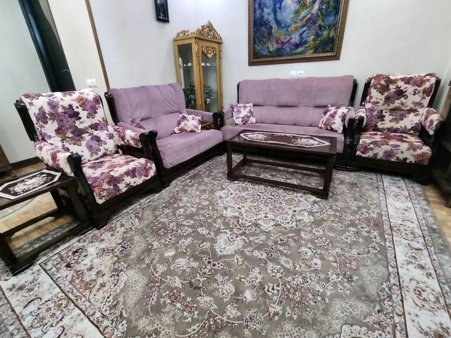 مبلمان ۷ نفره چوب|مبلمان خانگی و میز عسلی|تهران, چیتگر شمالی|دیوار