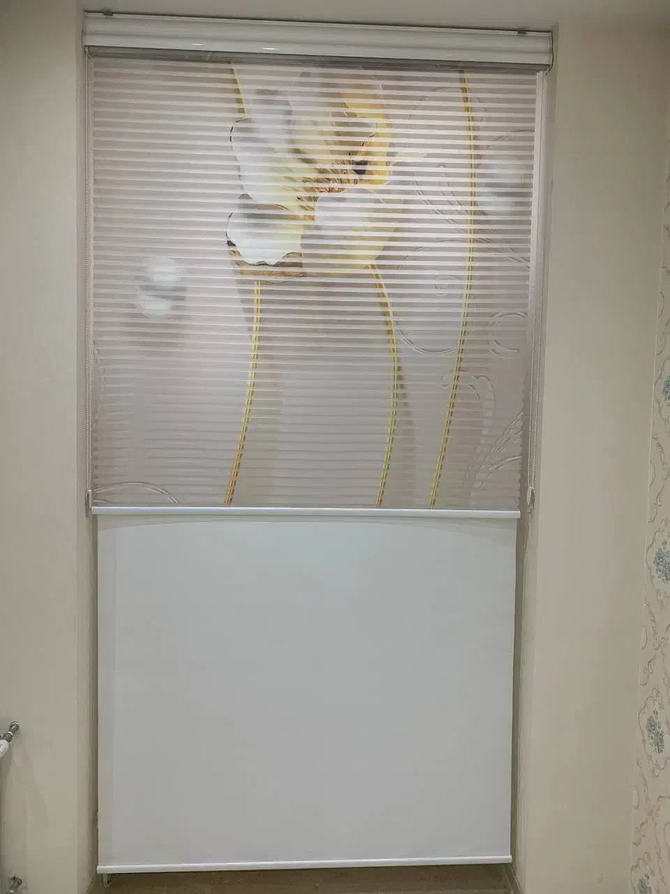 پرده زبرا گلدار درحدنو|پرده، رانر، رومیزی|نیشابور, شهرک فیروزه|دیوار