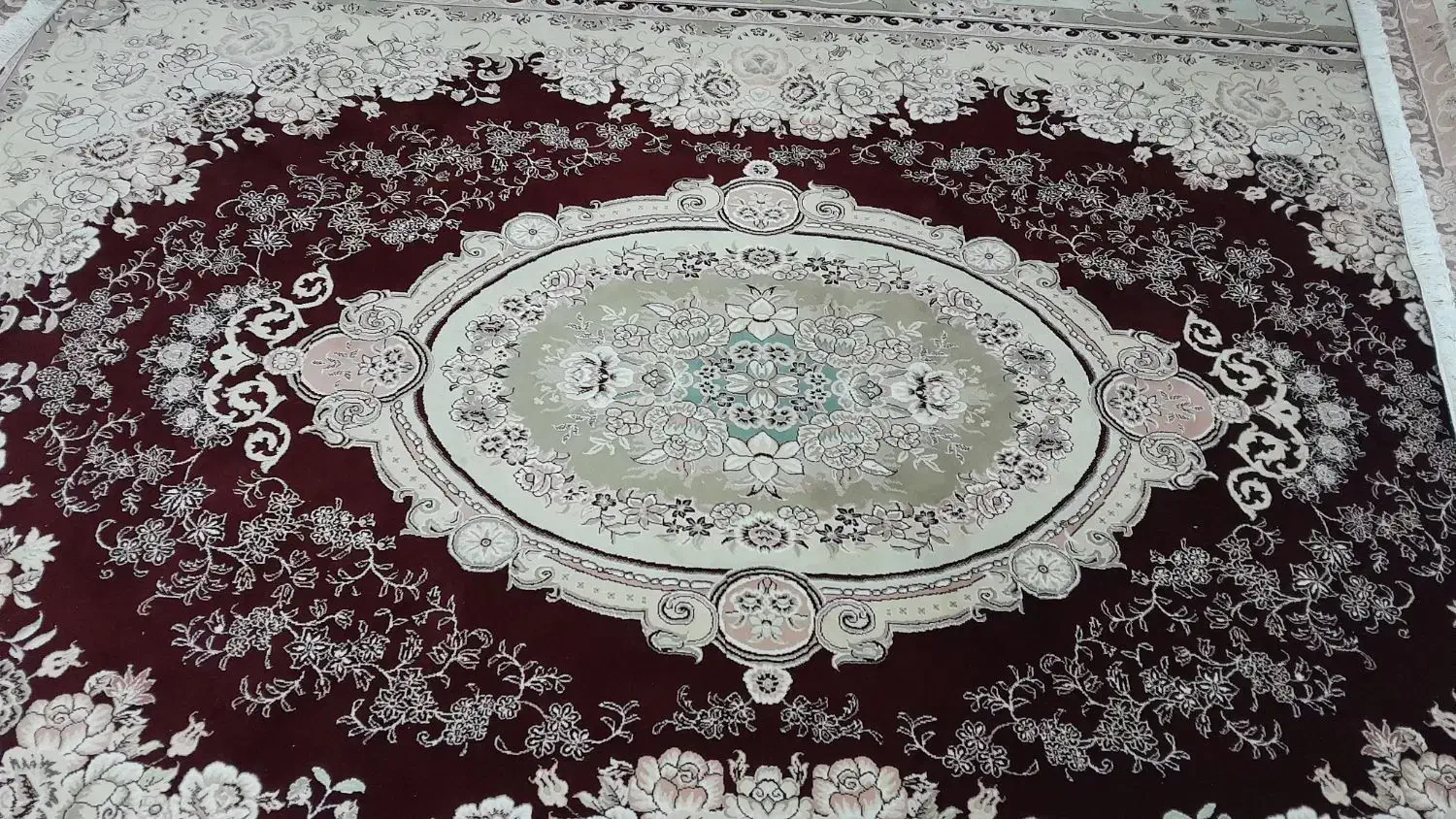 فرش ماشینی گل قرمز|فرش|رباطکریم, رباطکریم|دیوار