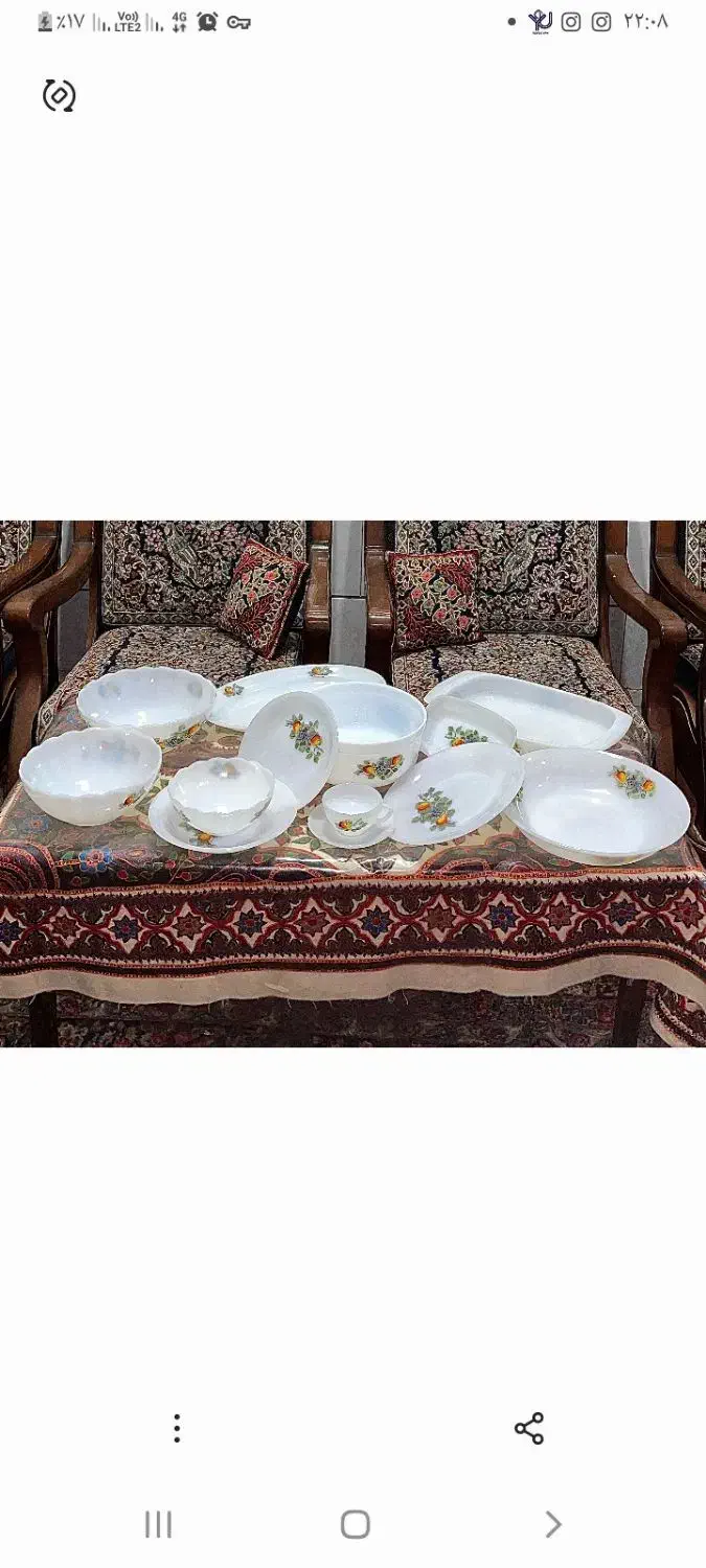 سرویس گل میوه ای|ظروف سرو و پذیرایی|کرمان, |دیوار