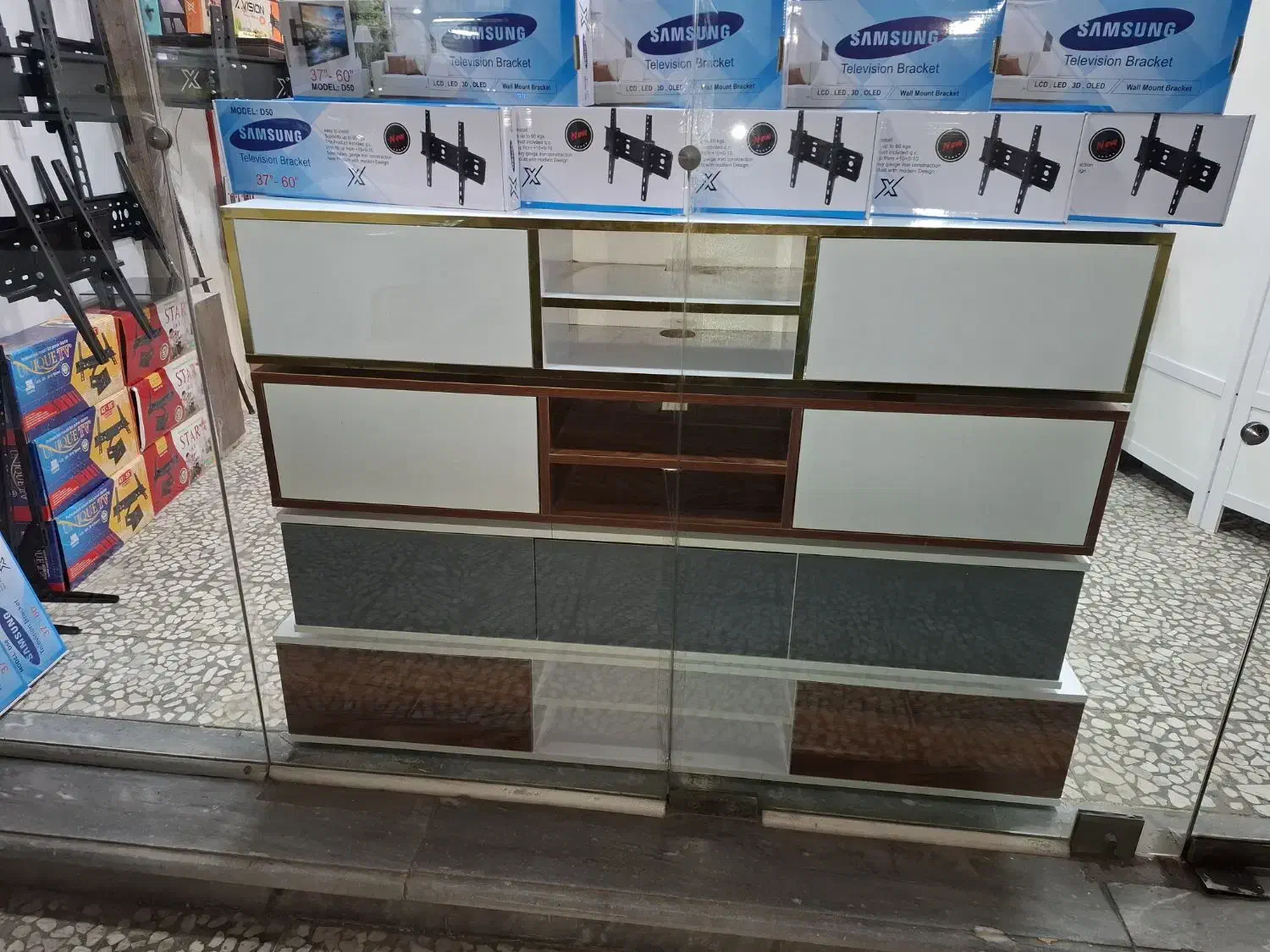 میز تلویزیون دیواری کد ۱۱۰ ،باکس،نصاب شلف دیواری|میز تلویزیون|رشت, شالکو|دیوار