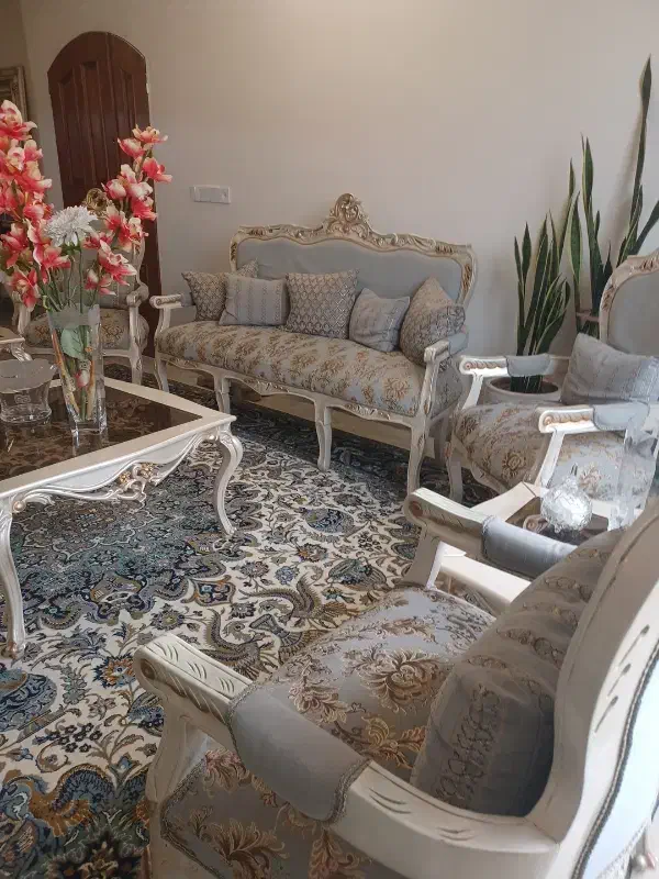 مبل استیل ۸نفره در حد نو|مبلمان خانگی و میز عسلی|مشهد, امام رضا (ع)|دیوار