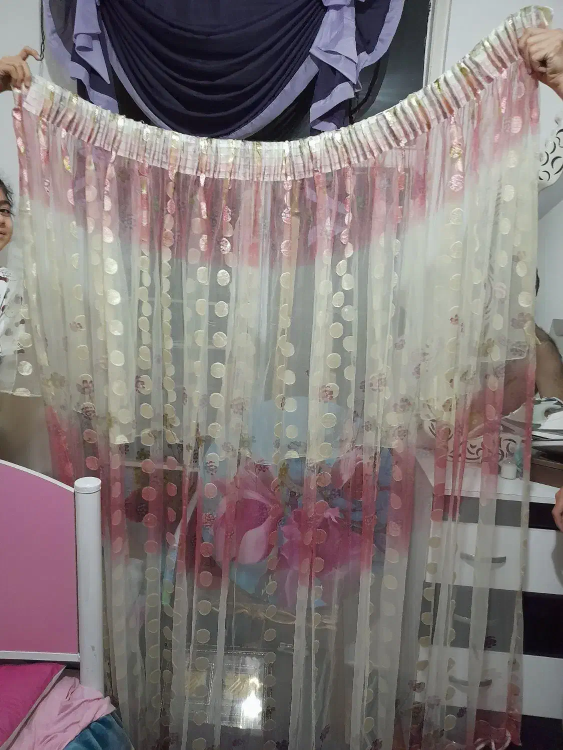 پرده حریر زیبا|پرده، رانر، رومیزی|تهران, کاج|دیوار