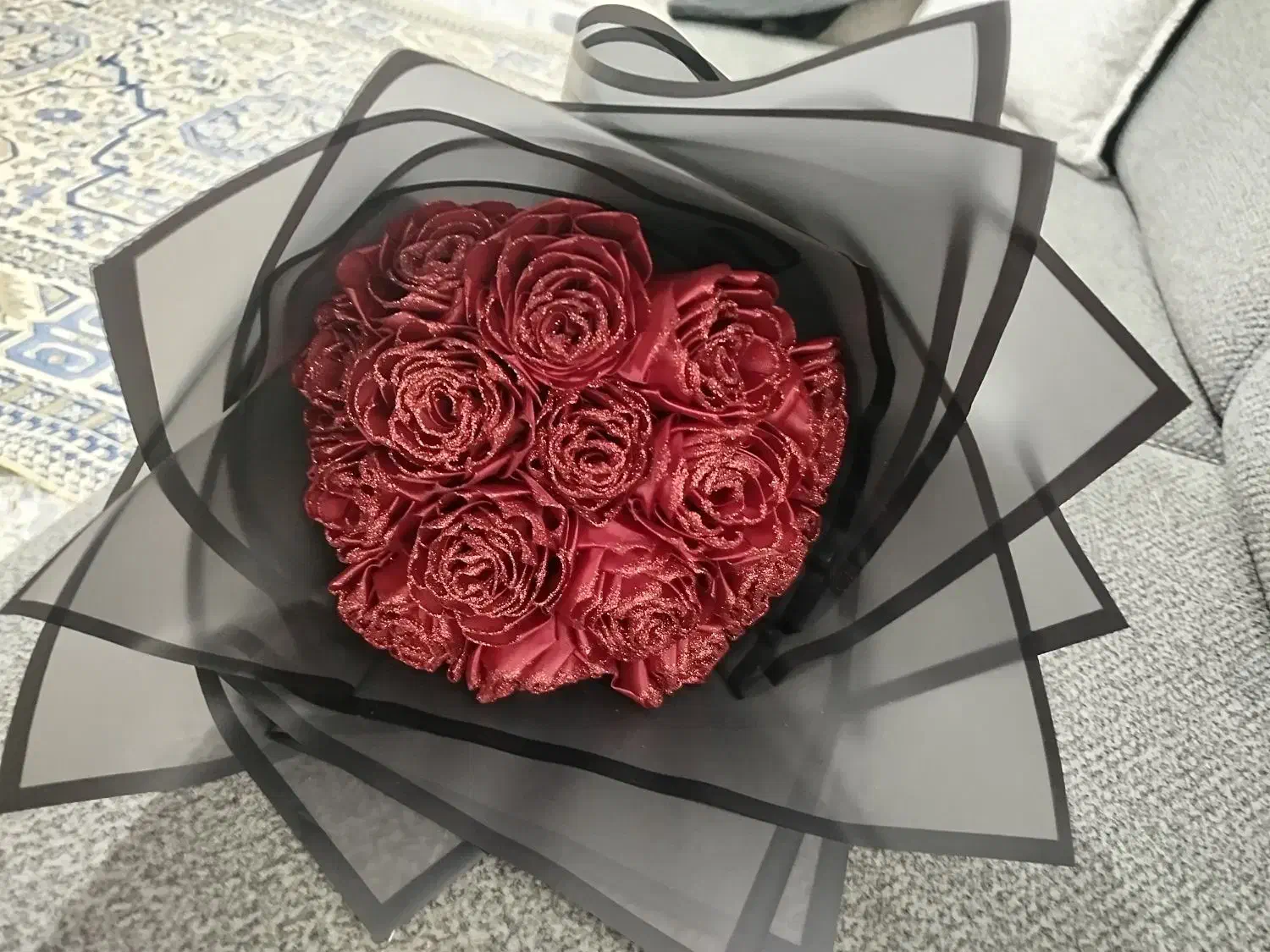 سفارش انواع گل روبانی و جا سویچی مکرومه ای|گل مصنوعی|سنندج, |دیوار