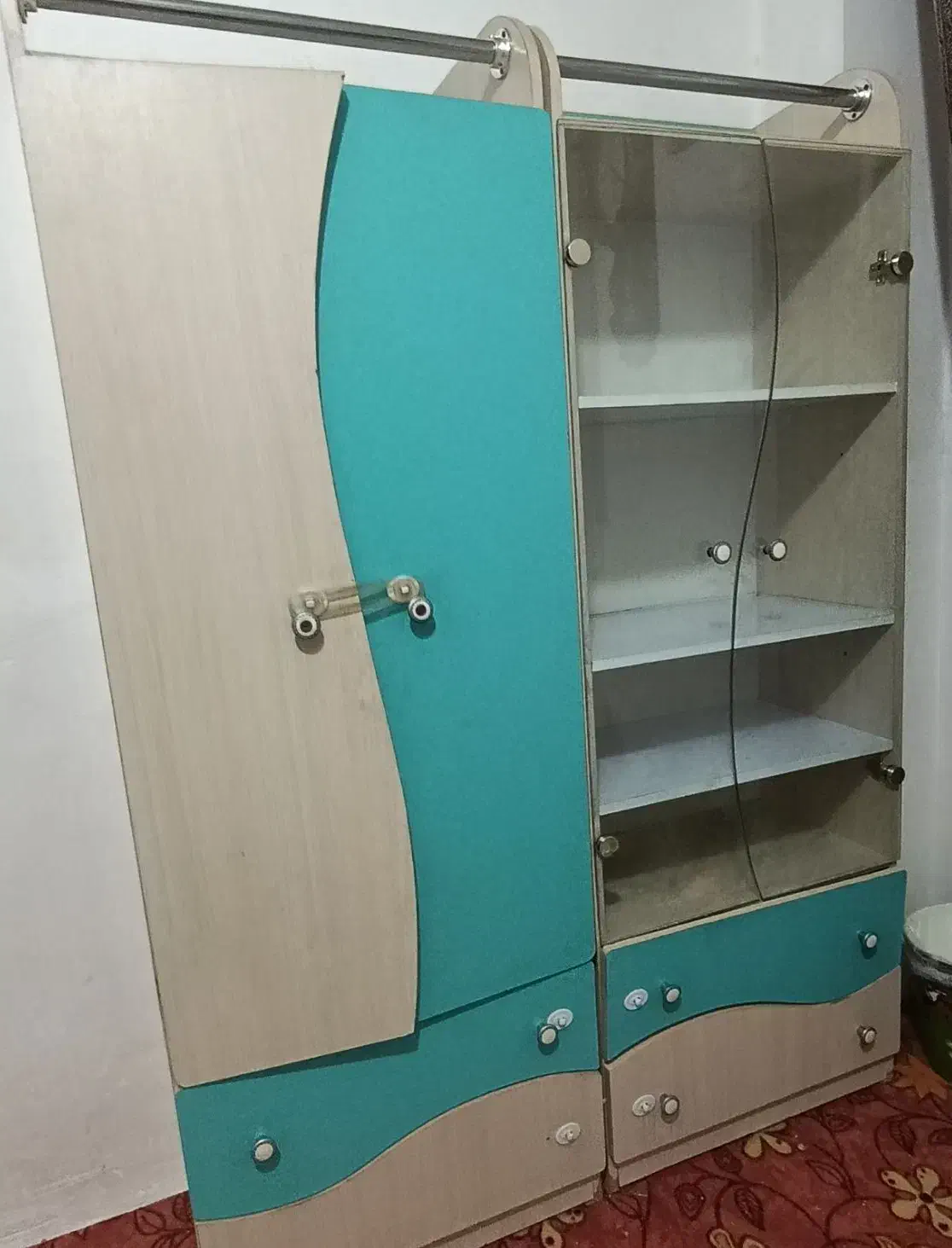 کمد بچه دوتایی|جاکفشی، کمد، دراور|اشتهارد, |دیوار