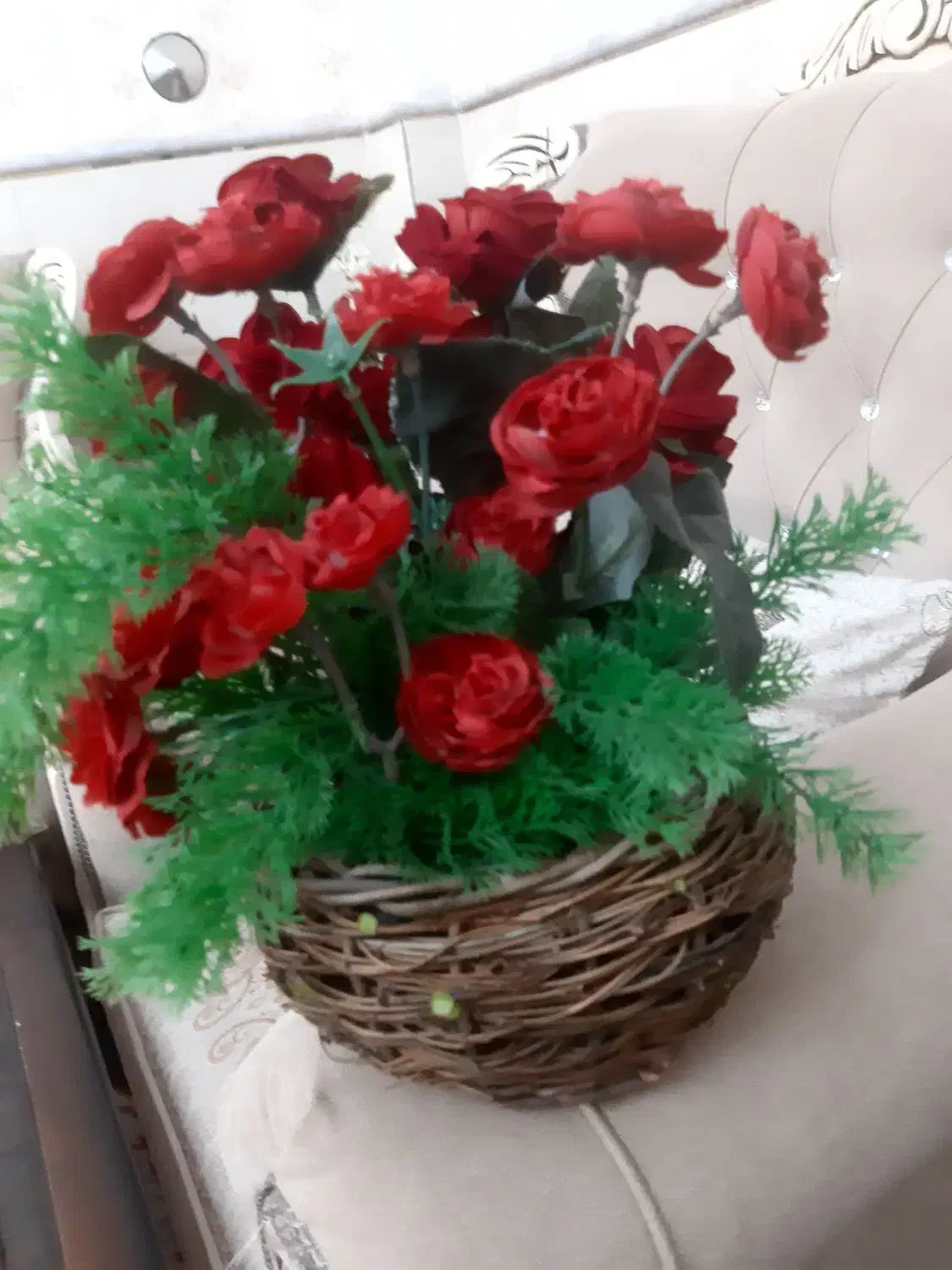 گل مصنوعی با سبد|گل مصنوعی|سمنان, |دیوار