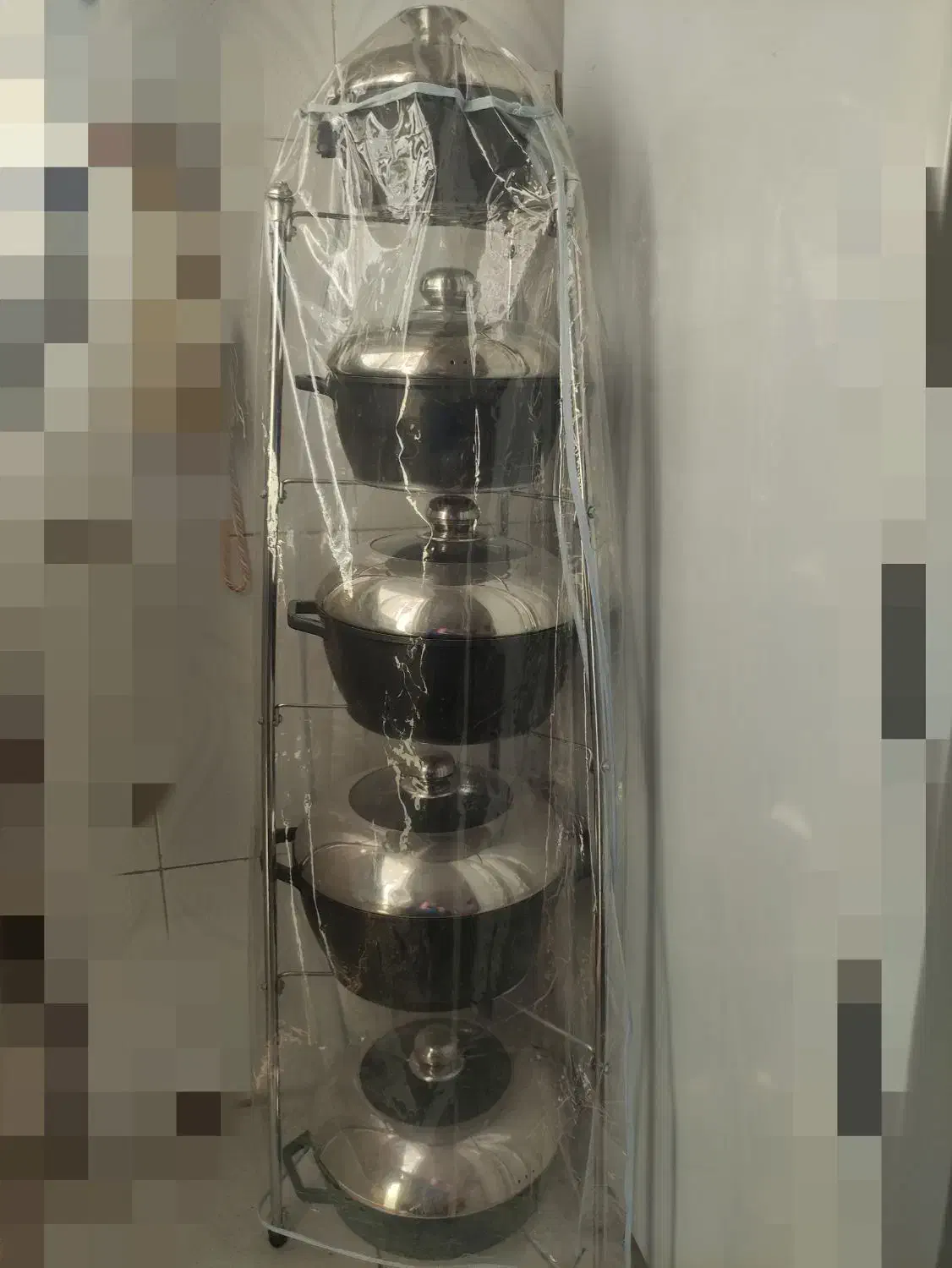 پایه قابلمه استیل|آبچکان و نظمدهنده ظروف|بیرجند, |دیوار