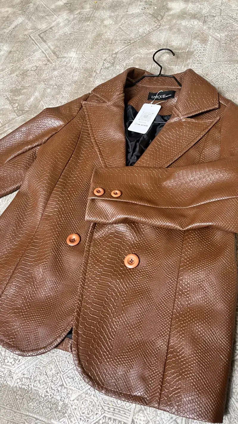 کت چرم کوتاه زنانه|لباس|یاسوج, |دیوار